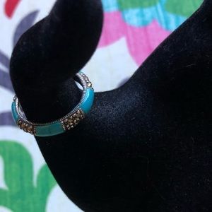 Suspicion Marcasite and Turquoise Eternity Band Ring